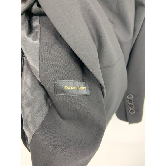 Massimo Dutti Black Coat Blazer with Pockets Size 4 NWT - Picture 7 of 11